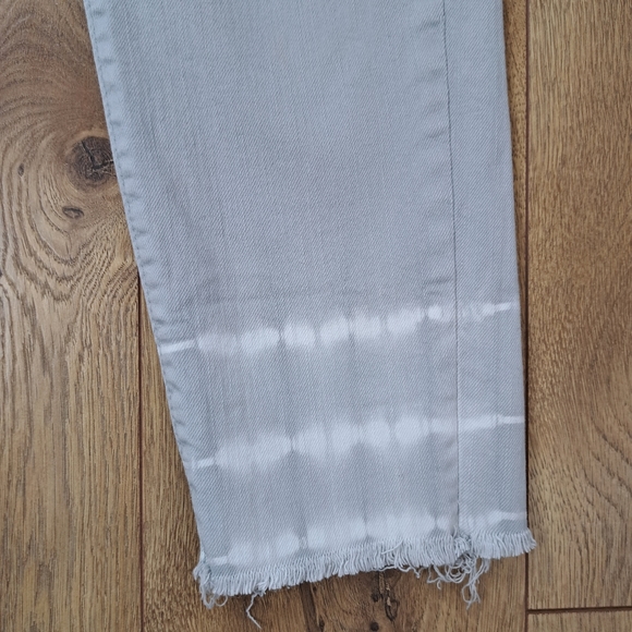LOFT High Waist Skinny Crop Tie Dyed Ankle Gray Jeans - Picture 3 of 9